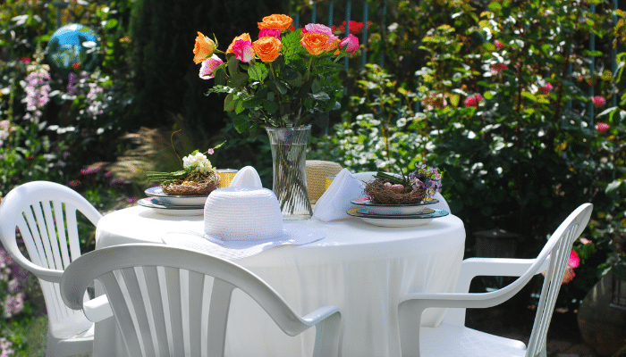 Meubles de jardin restaurés