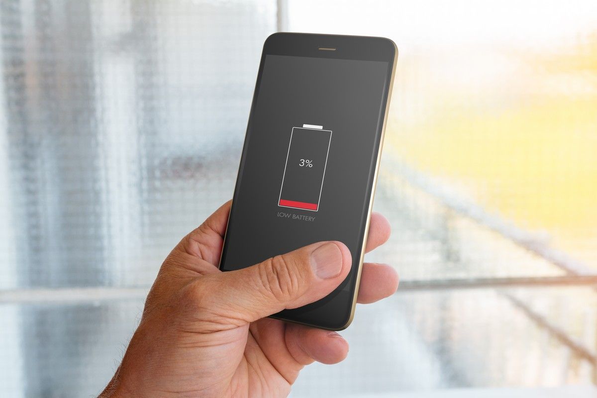 Batterie de smartphone affichant 20%