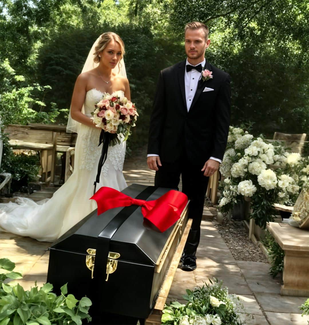 Mariée surprise lors de son mariage