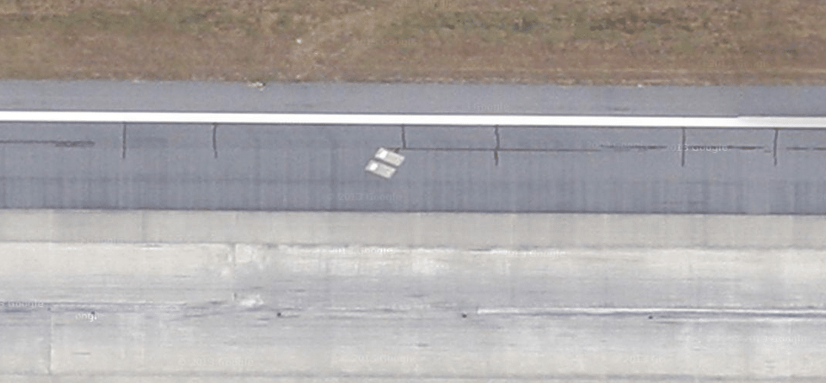 Vue satellite de l'aéroport