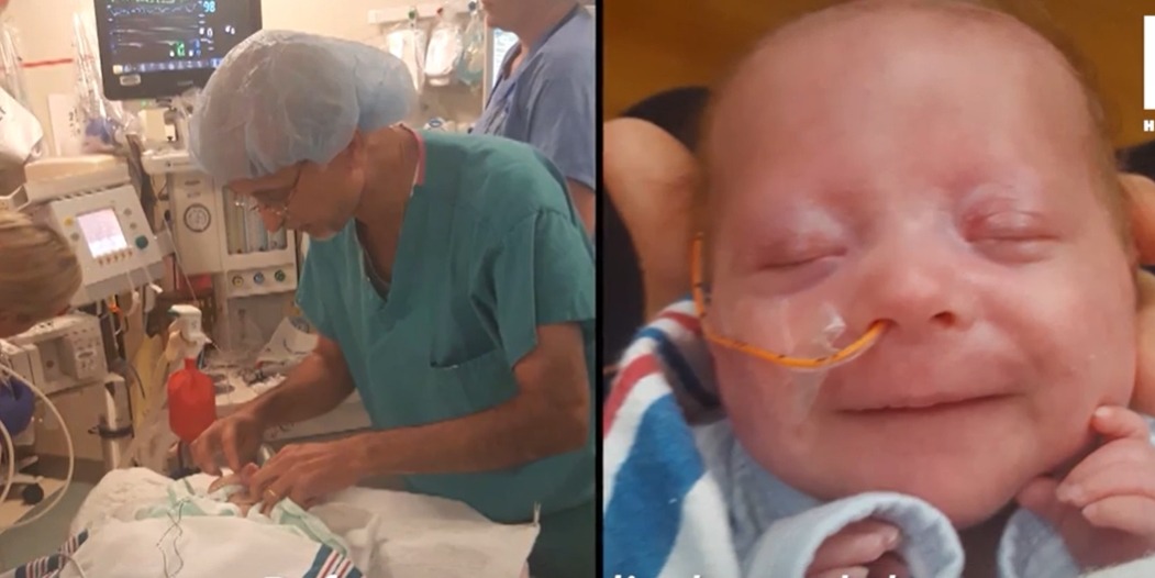 Mathieu, bébé prématuré, en couveuse ou dans les bras d'un parent