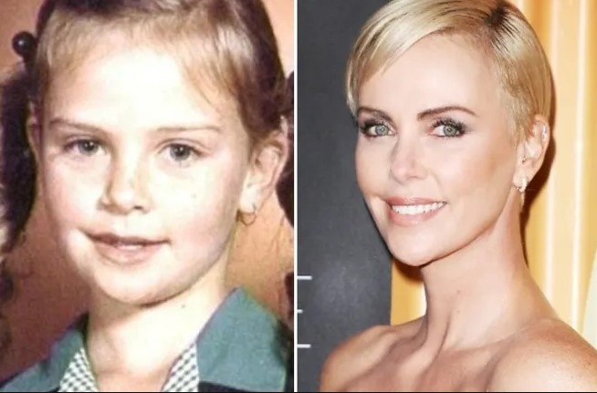 Charlize Theron jeune fille rêveuse