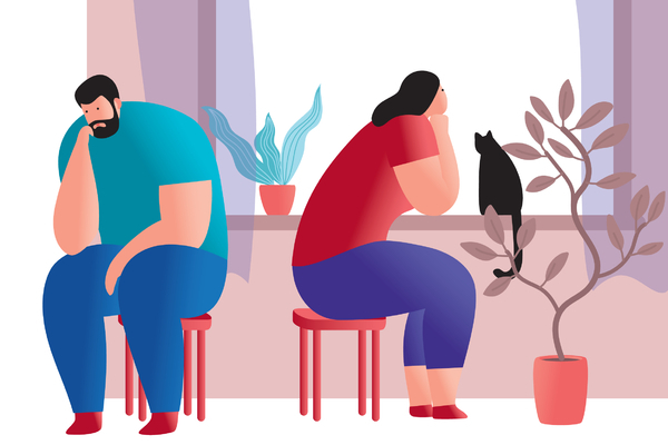 Couple en train de discuter, illustration d'une communication difficile