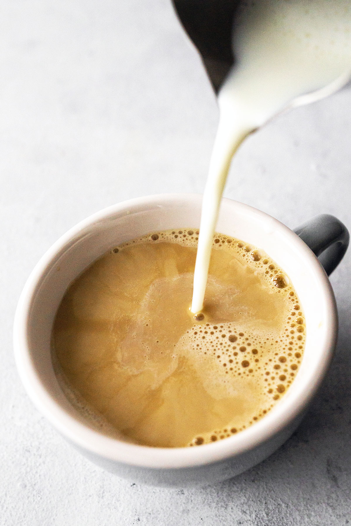Préparation d'un latte art
