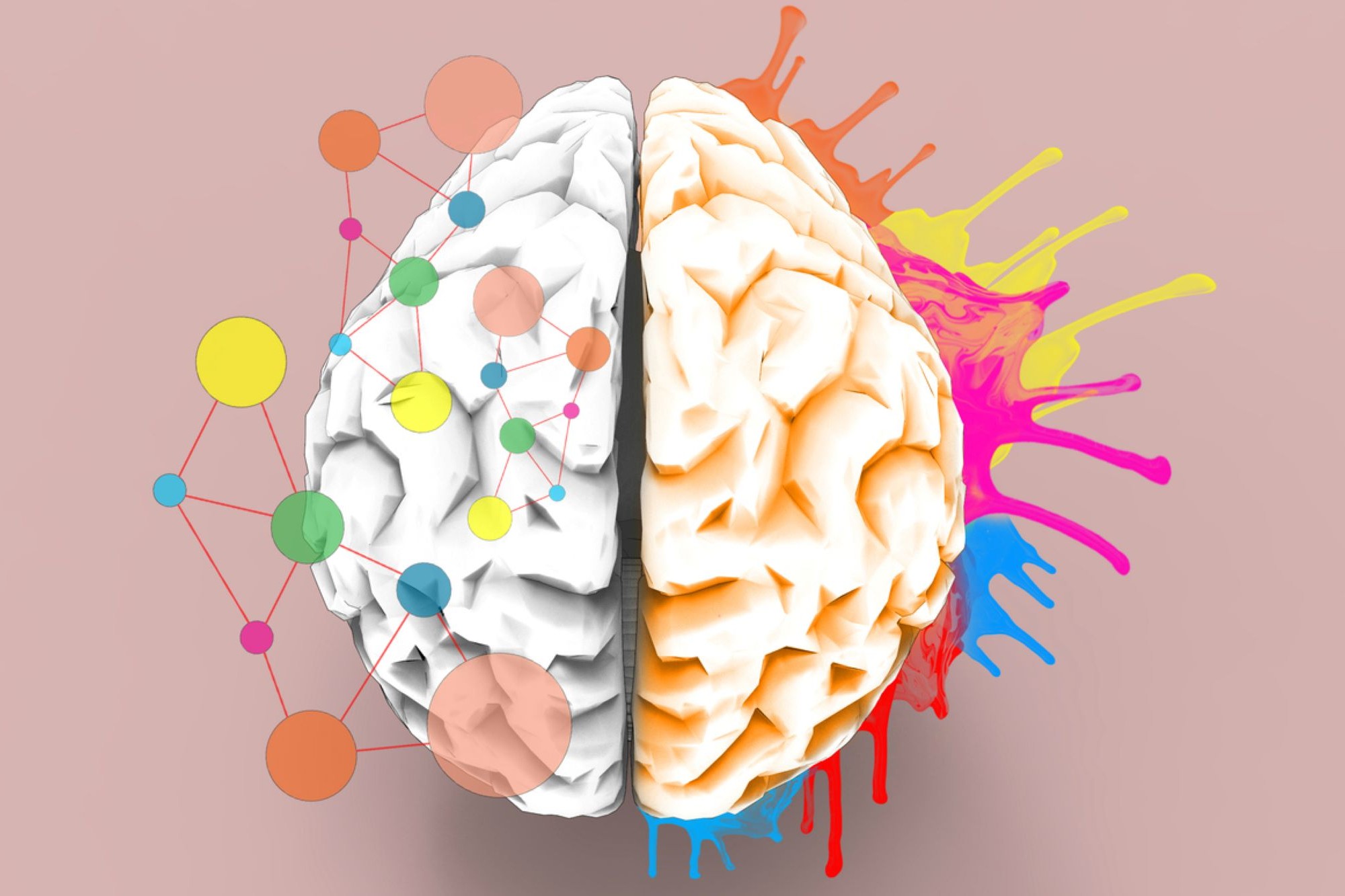 Représentation artistique d'un cerveau en pleine créativité