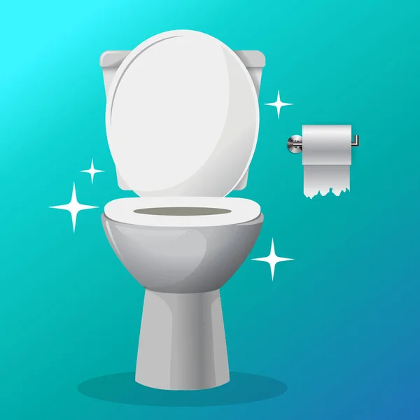 Illustration d'une cuvette de toilettes blanche et propre