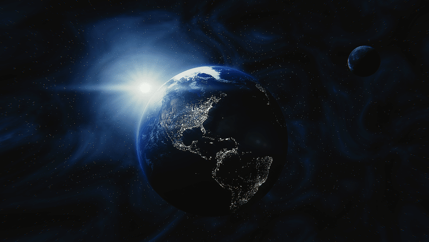Représentation de la Terre comme point de départ spirituel
