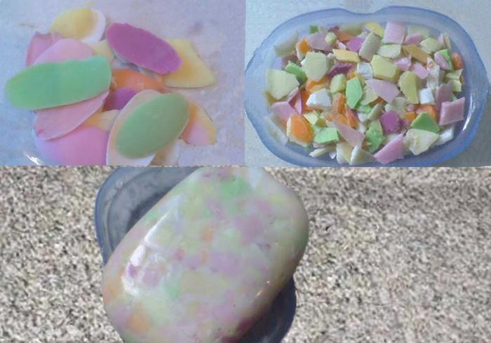 Copeaux de savon colorés