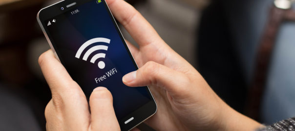 Icône Wi-Fi avec indicateur de faible signal