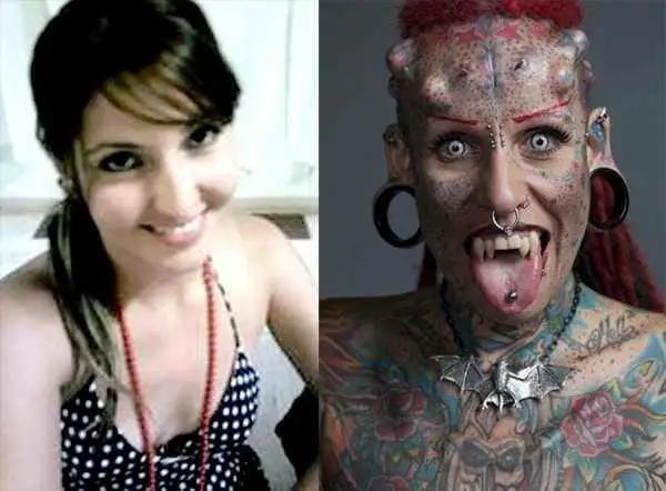 Maria José Cristerna avec ses tatouages et implants