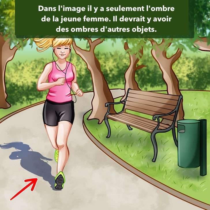 Solution du test visuel avec l'erreur mise en évidence